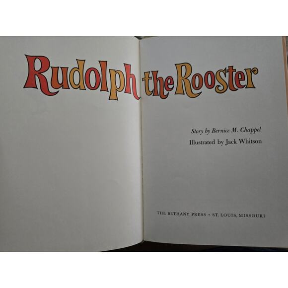 Rudolph the Rooster Berenice M Chappel Hardback Book Bethany Press 1969 - Picture 3 of 8